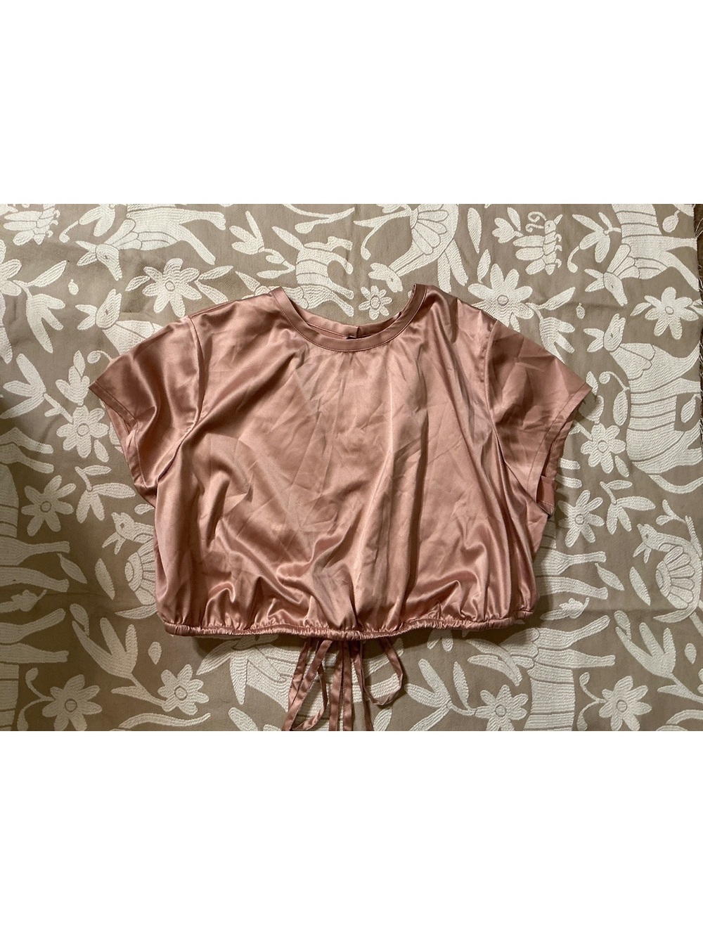 NWT Skims Satin Shine Crop Top Sz XL